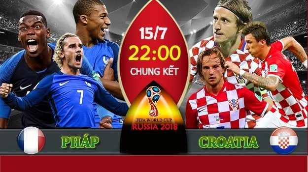 Nhận định Pháp vs Croatia 22h ngày 15/07/2018