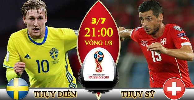 Nhận định Thụy Điển vs Thụy Sỹ 21h ngày 03/07