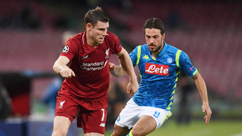 Liverpool vs Napoli: Milner là mấu chốt của Liverpool